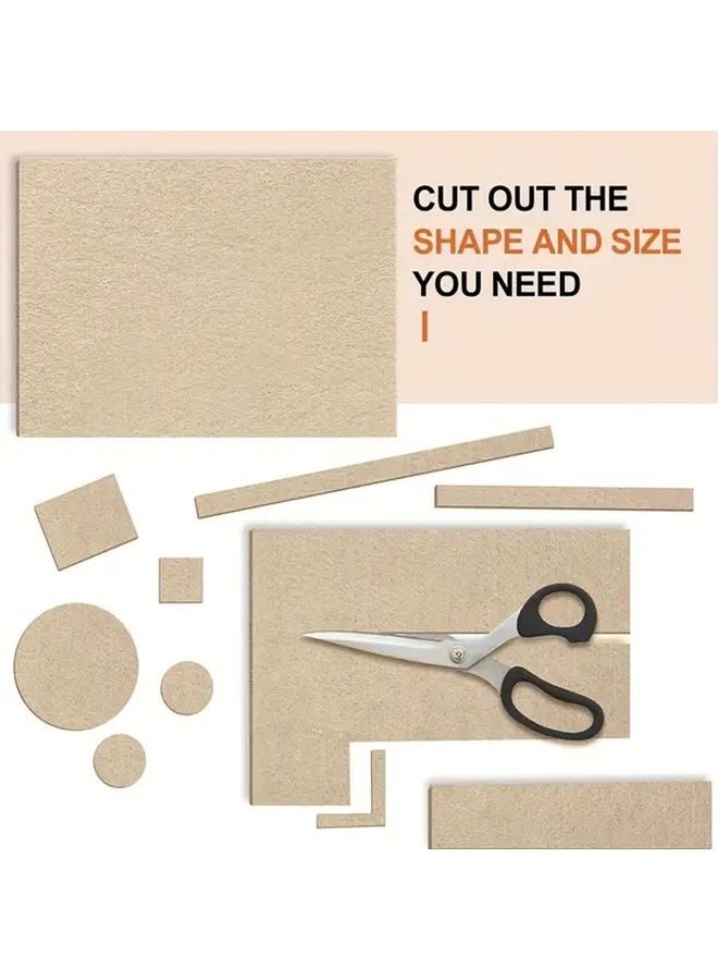 2pcs Premium Self Adhesive Furniture Felt Pads Brown Floor Protectors For Hardwood Laminate - Image 2